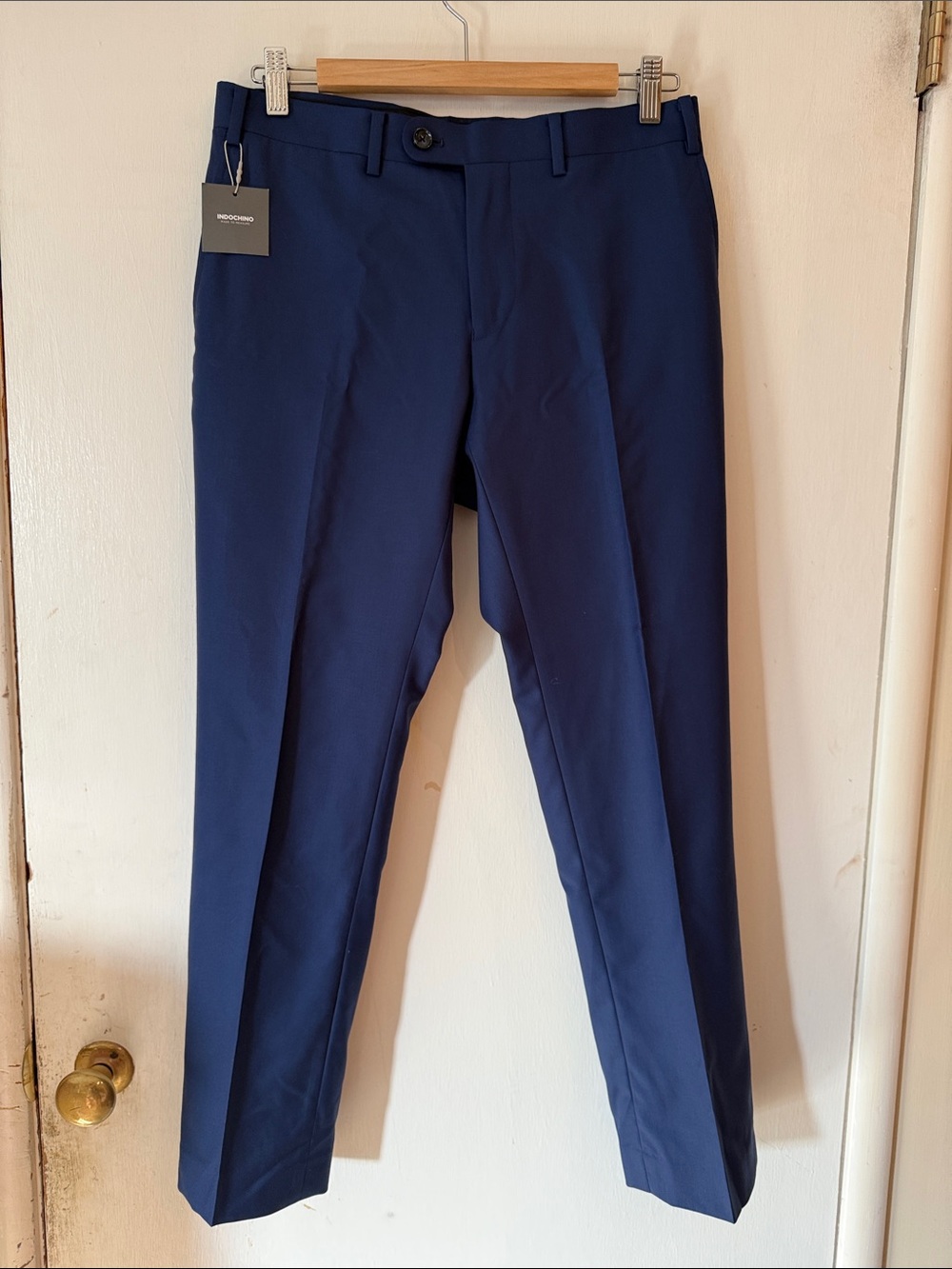 NEW Indochino Navy Blue Custom Dress 100% Wool Suit Pants | Men's 28